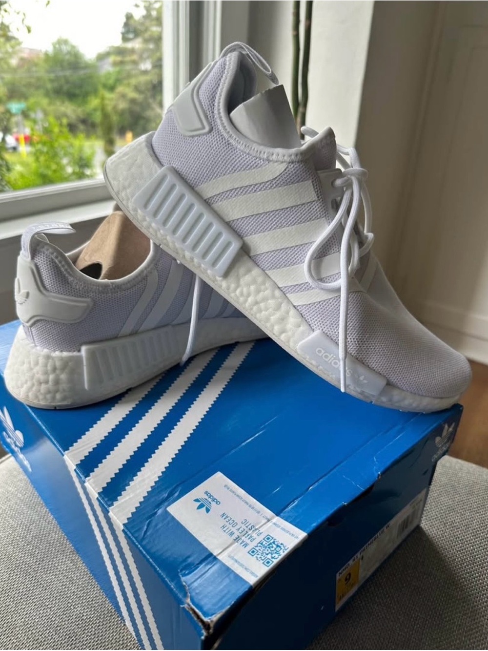 Worn once - Women’s White NMD R1 Sneakers